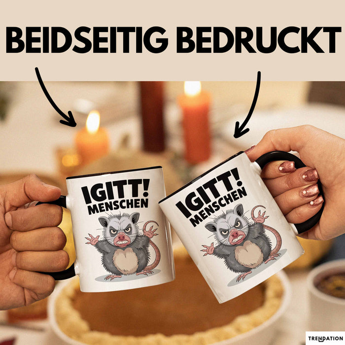 Sarkastischer Sarkasmus Introvertierter Tasse Geschenk Lustige Geschenkidee Spruch Igitt Menschen Trendation