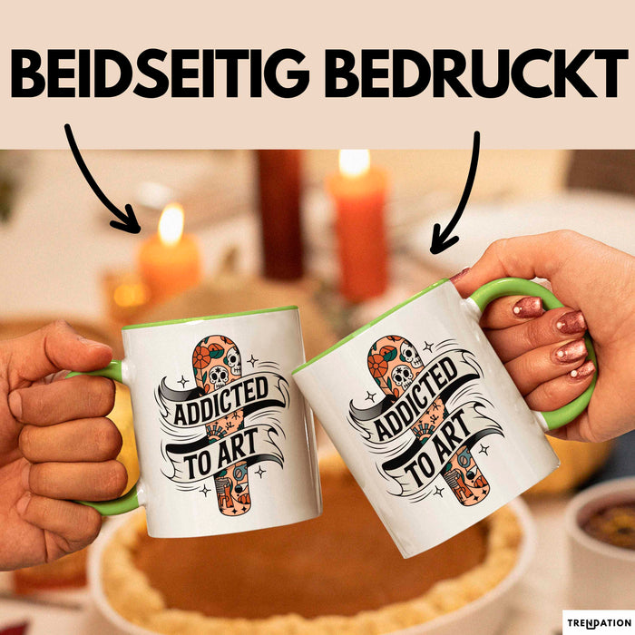 Tattoo Sammler Tasse Geschenk Lustige Geschenkidee Spruch Für Tinten Süchtige Grün Trendation