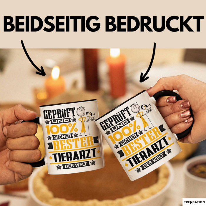 Tierarzt Geschenk Lustiger Spruch für Tierarzt Geschenkidee Bester Tierarzt Der Welt Schwarz Trendation