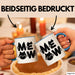 Katzen Tierliebhaber Tasse Geschenk Lustige Geschenkidee Spruch Meow Blau Trendation