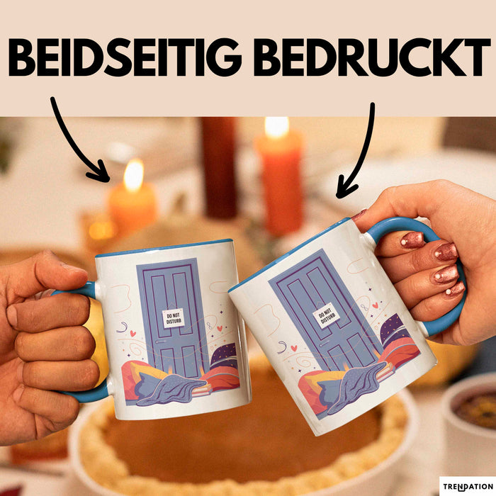 Introvertierter Tasse Geschenk Lustige Geschenkidee Spruch Für Ruhige Köpfe Blau Trendation