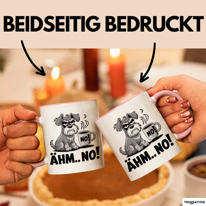 Hund Tierliebhaber Tasse Geschenk Lustige Geschenkidee Spruch Ähm Nö Rosa Trendation