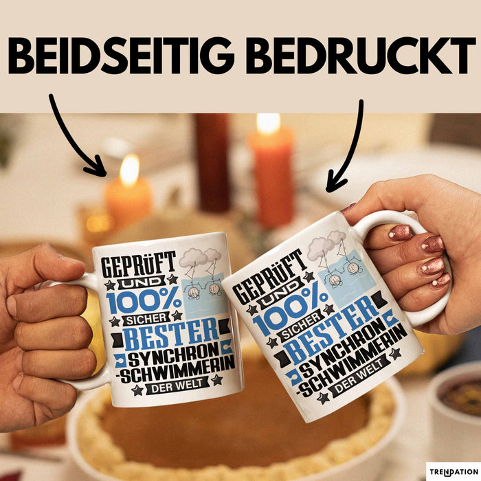 Synchronschwimmerin Geschenk Lustiger Spruch für Synchronschwimmerin Geschenkidee Bester Synchronschwimmerin Der Welt Weiß Trendation