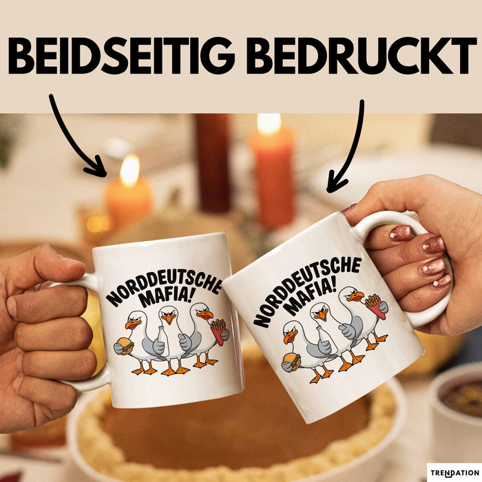 Deutsche Deutschland Tasse Geschenk Lustige Geschenkidee Spruch Norddeutsche Mafia Weiß Trendation