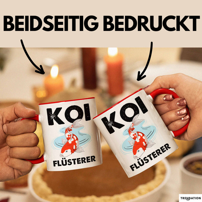 Koi-Fisch Tasse Geschenk Koi Flüsterer Koi Züchter Geschenkidee Becher Rot Trendation