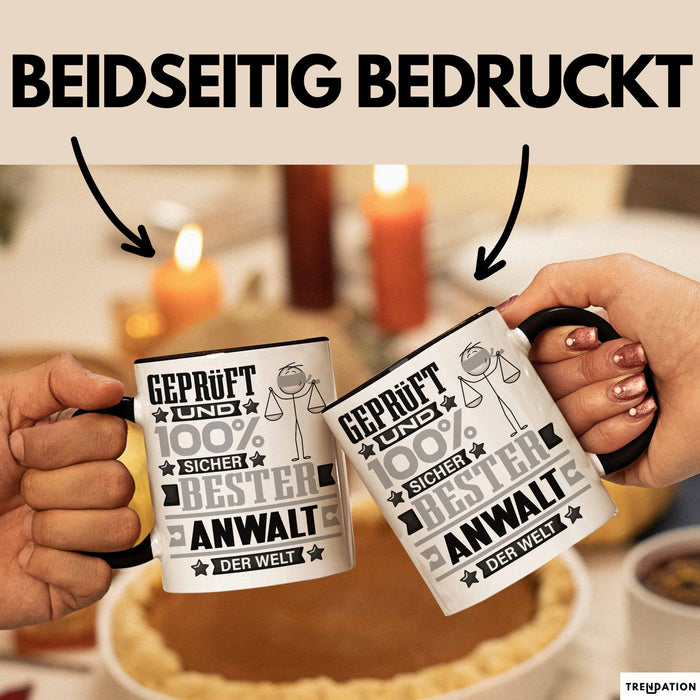 Anwalt Geschenk Lustiger Spruch für Anwalt Geschenkidee Bester Anwalt Der Welt Schwarz Trendation