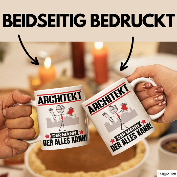 Architekt Tasse Geschenk für Architekt Der Mann Der Alles Kann Geschenkidee zum Geburtstag Weiß Trendation