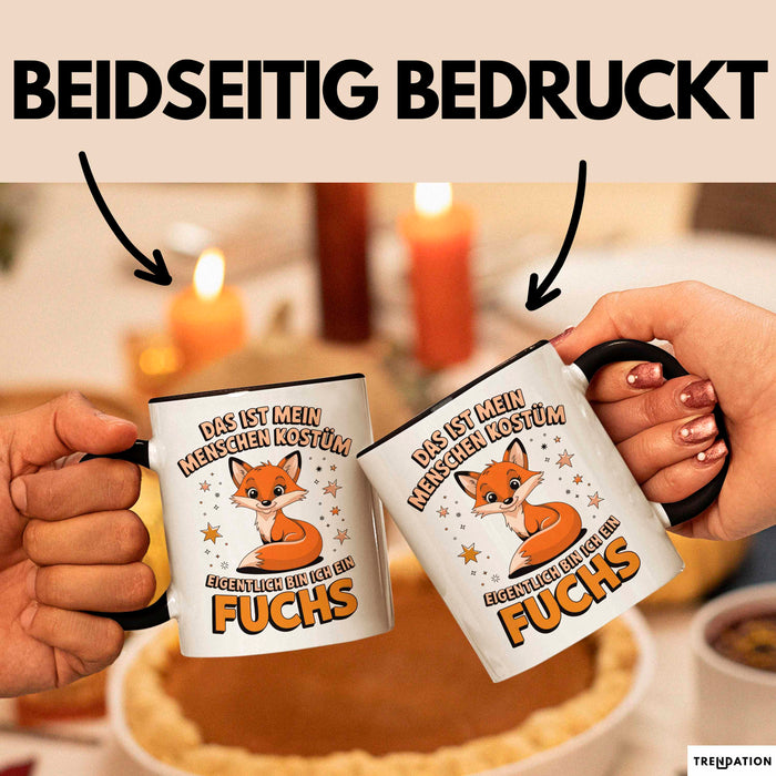 Fuchs Tierliebhaber Tasse Geschenk Lustige Geschenkidee Spruch Eigentlich Bin Ich Ein Fuchs Trendation