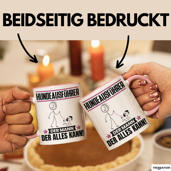 Hundeausführer Tasse Geschenk für Hundeausführer Der Mann Der Alles Kann Geschenkidee zum Geburtstag Rosa Trendation