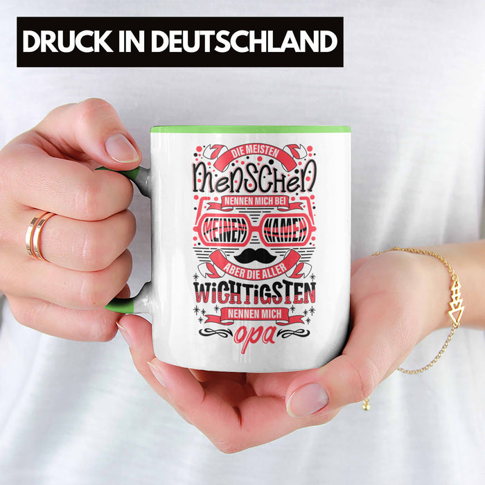 Opa Tasse Geschenk von Enkel Enkelin Bester Opa Der Welt Tasse Geschenkidee Bester Opa Der Welt Grün Trendation