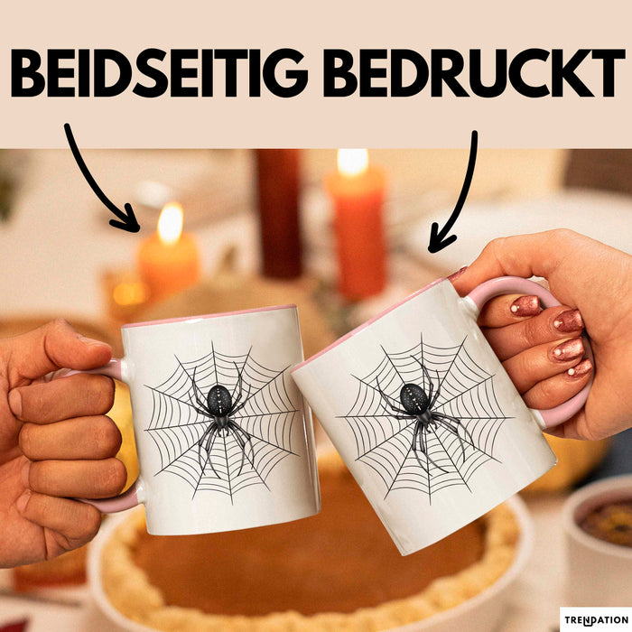 Spinne Vogelspinne Tier Tasse Geschenk Lustige Geschenkidee Spruch Rosa Trendation