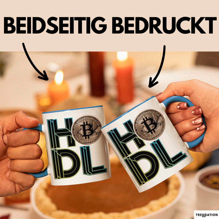 Kryptowährungs Fan Tasse Geschenkidee für Krypto Besitzer Blau Trendation