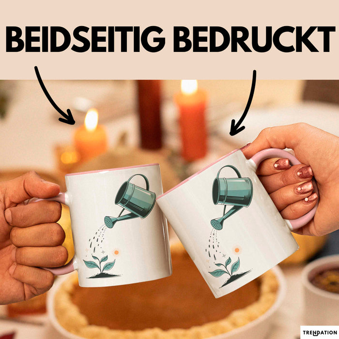 Gärtner Tasse Geschenkidee für Gartenliebhaber Rosa Trendation