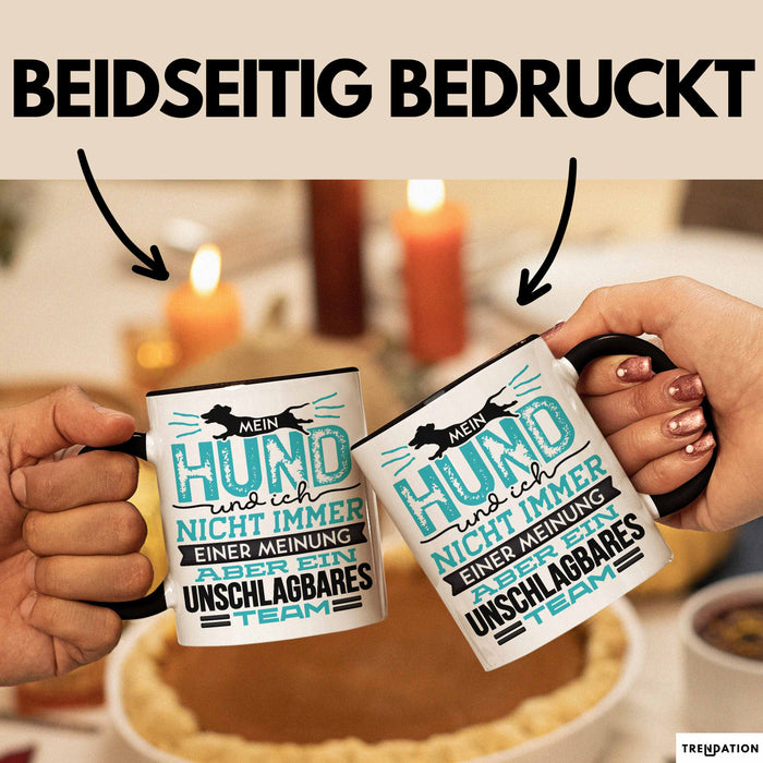 Hund Tasse Geschenk Spruch Lustig Mein Hund Und Ich Team Schwarz Trendation