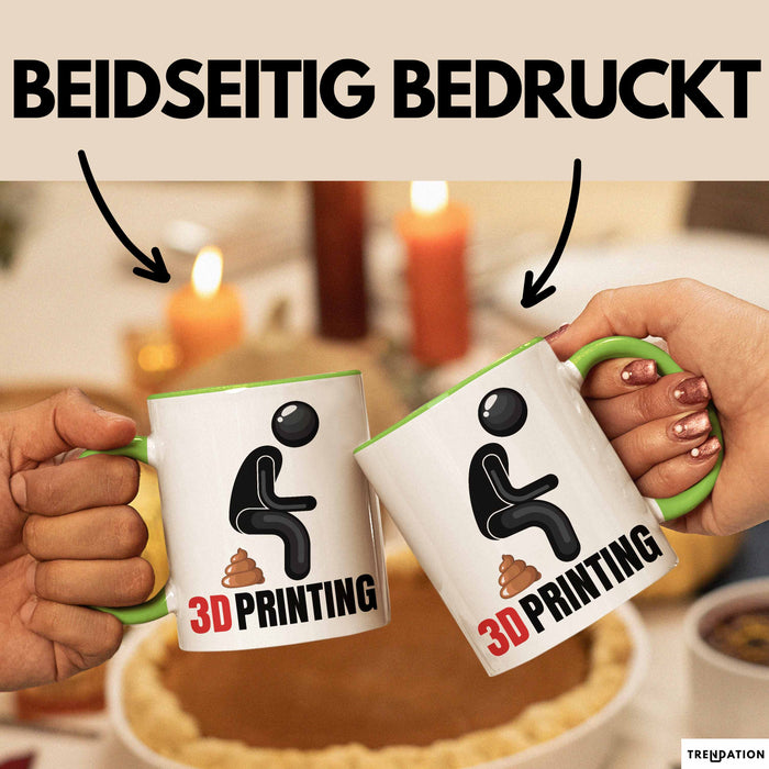 Humor Tasse Geschenk Figur 3DHaufen Witzige Geschenkidee Grün Trendation