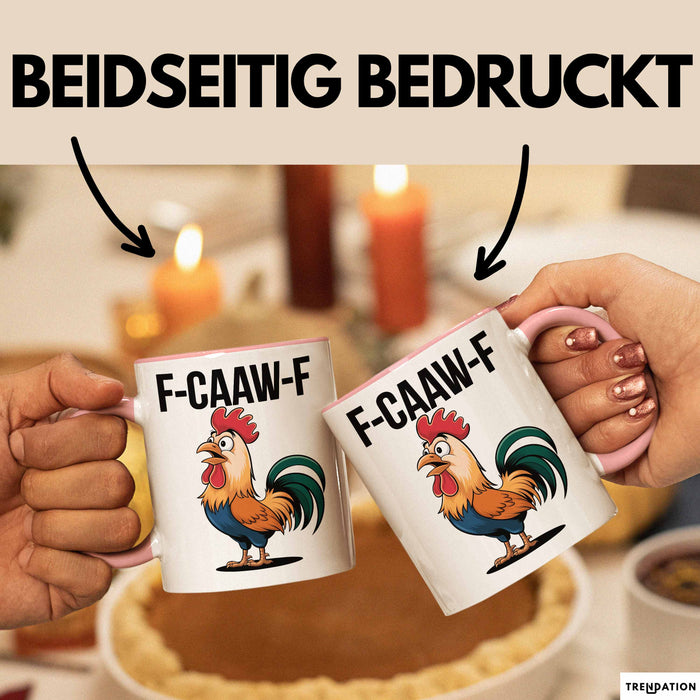 Hahn Tasse Geschenk F-Caaw-F Lustige Geschenkidee Vogel Bauernhof Rosa Trendation