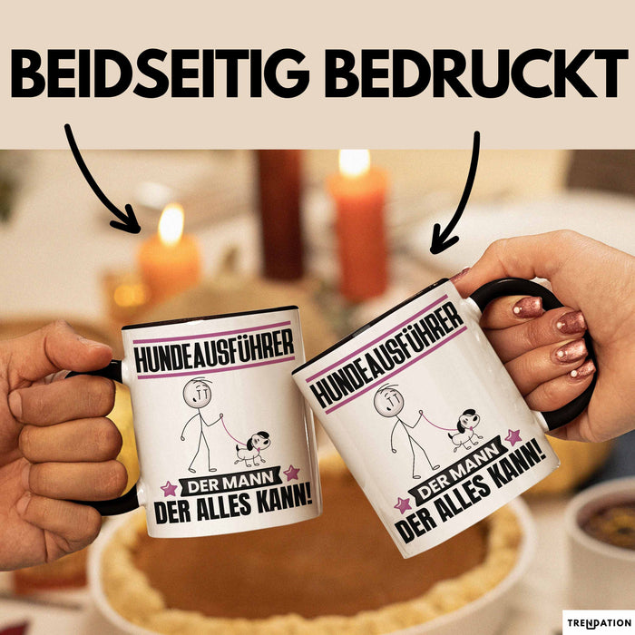 Hundeausführer Tasse Geschenk für Hundeausführer Der Mann Der Alles Kann Geschenkidee zum Geburtstag Schwarz Trendation