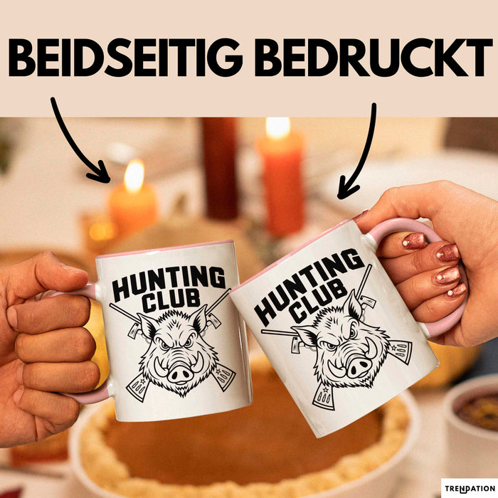 Wildschwein Jäger Tasse Geschenk Lustige Geschenkidee Spruch Rosa Trendation