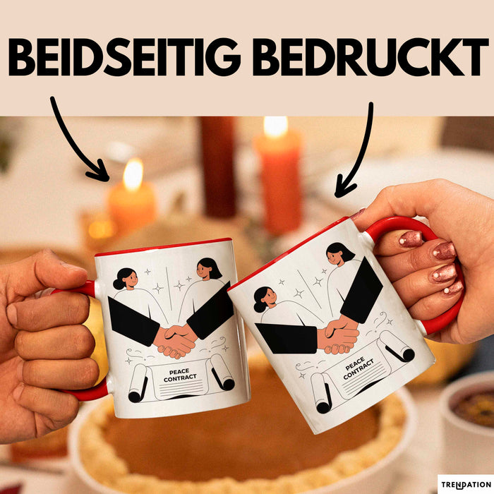 Mediator Tasse Geschenk Lustige Geschenkidee Spruch Für Konflikt Löser Rot Trendation