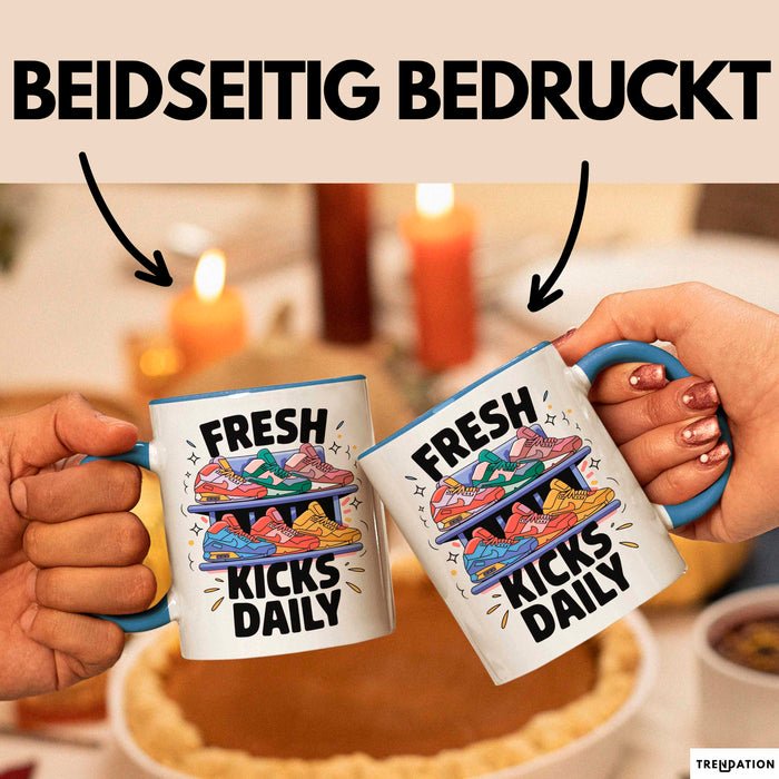 Sneakerhead Tasse Geschenk Lustige Geschenkidee Spruch Für Schuh Sammler Blau Trendation