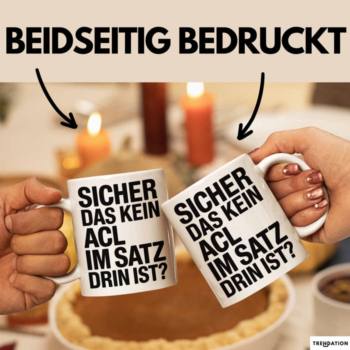 Lateinlehrer Unterricht Tasse Geschenk Lustige Geschenkidee Spruch Sicher Das Kein Aci Im Satz Drin Ist Weiß Trendation