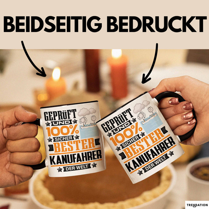 Kanufahrer Geschenk Lustiger Spruch für Kanufahrer Geschenkidee Bester Kanufahrer Der Welt Schwarz Trendation