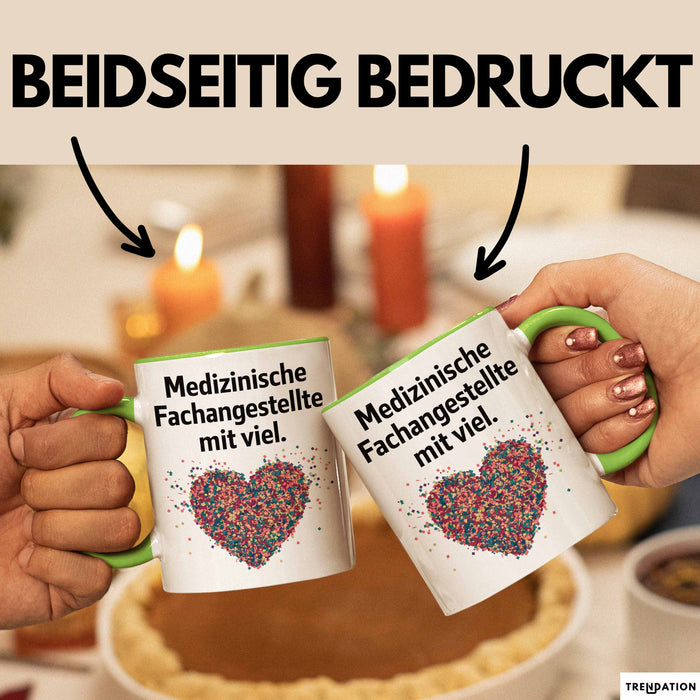 Medizinischer Assistent Arzt Tasse Geschenk Lustige Geschenkidee Spruch Medizinische Fachangestellte Mit Viel Heart Grün Trendation