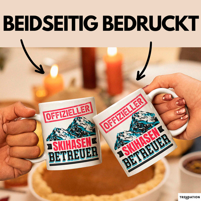Ski Tasse Geschenk Grafik Offizieller Skihasen Betreuer Becher Weiß Trendation
