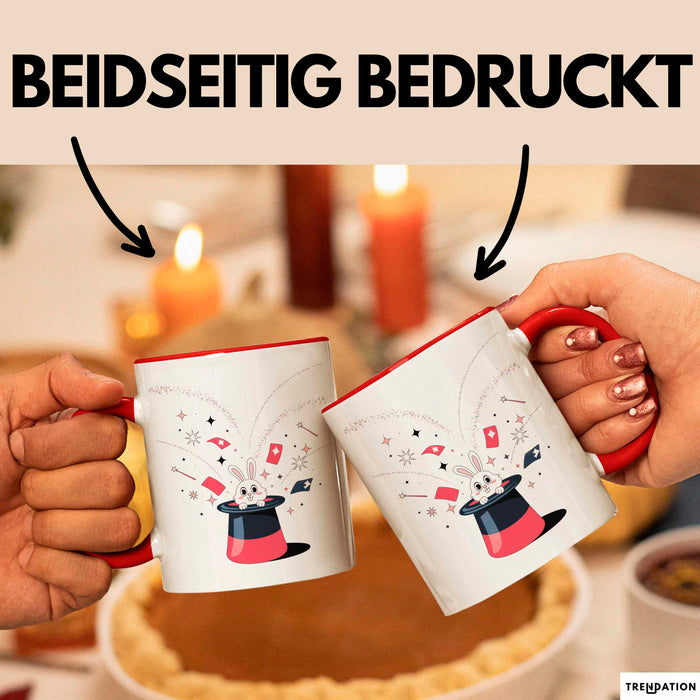 Zauberer Tasse Geschenk Lustige Geschenkidee Spruch Für Magie Fans Rot Trendation