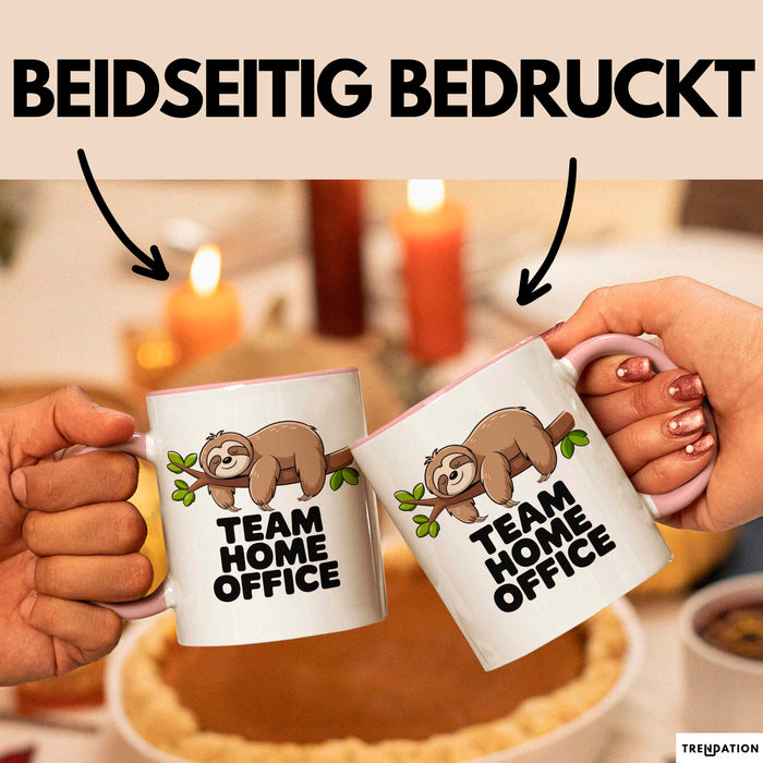 Bürokollege Faultier Tasse Geschenk Lustige Geschenkidee Team Home Office Rosa Trendation