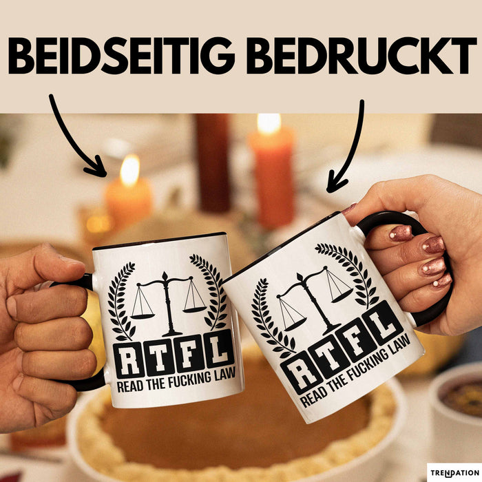 Richter Tasse Geschenk Rtfl Read The Fuc*** Law Jurist Geschenkidee Becher Trendation