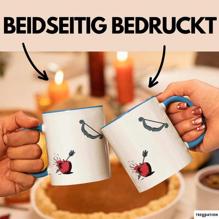 Bogenjäger Tasse Geschenkidee Bogenschütze Lustiger Spruch Geschenkidee Lustig Blau Trendation