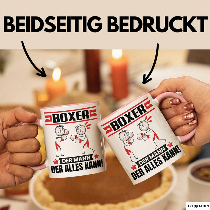 Boxer Tasse Geschenk für Boxer Der Mann Der Alles Kann Geschenkidee zum Geburtstag Rosa Trendation