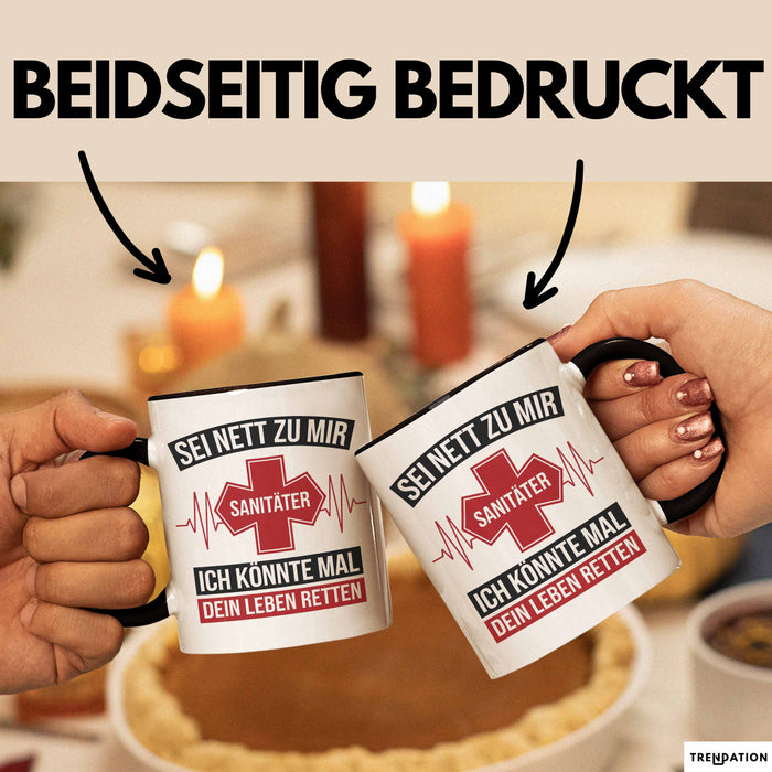 Sanitäter Tasse Geschenk Rettet Leben Notfalldienst Tasse Trendation