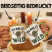 Hirschjäger Jagd Tasse Geschenk Ich mag’s wild Spruch Grün Trendation