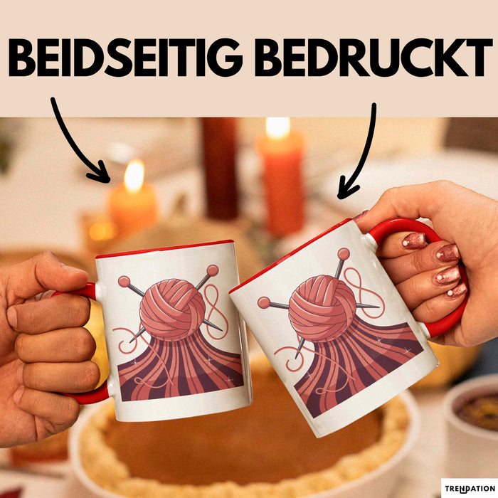 Stricker Tasse Geschenk Lustige Geschenkidee Spruch Für Garn Liebhaber Rot Trendation