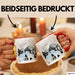 Wolf Tasse Geschenk Silhouetten Berglandschaft Vollmond Geschenkidee Rot Trendation
