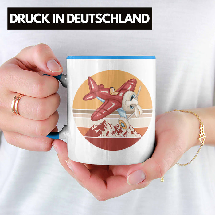 Segelflieger Tasse Geschenk Segelflieger Blau Trendation