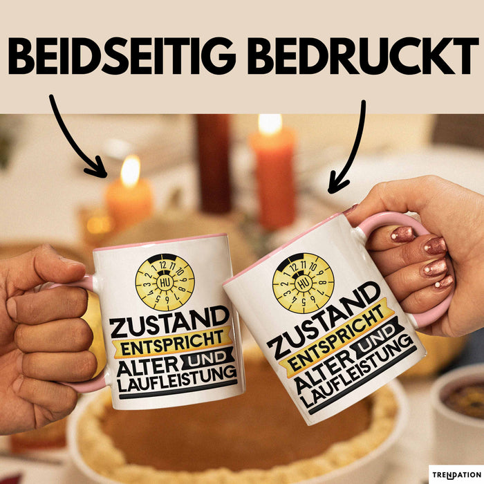 TÜV Alter Tasse Geschenk Lustiger Spruch Geburtstag Humor Rosa Trendation