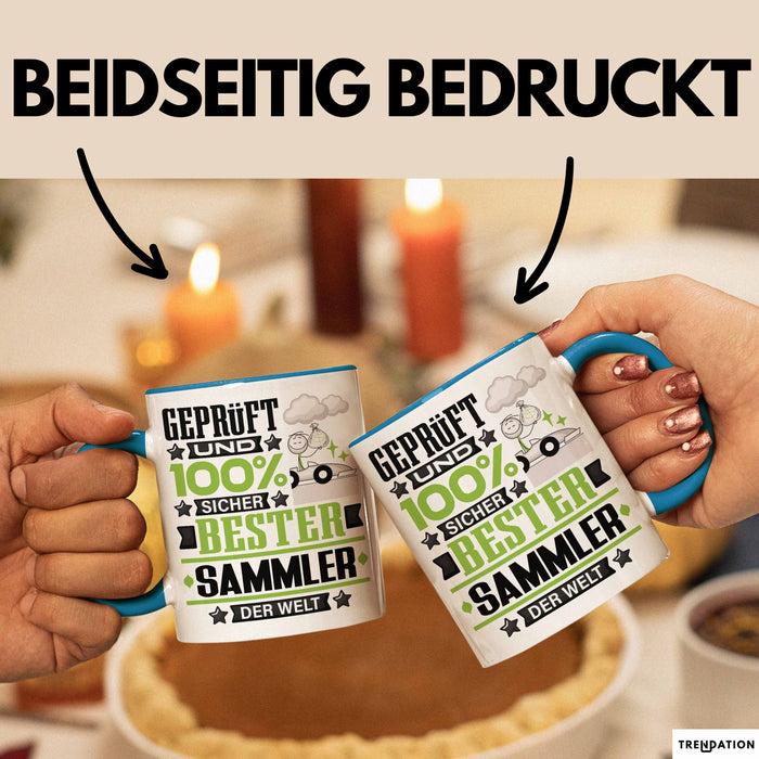 Sammler Geschenk Lustiger Spruch für Sammler Geschenkidee Bester Sammler Der Welt Blau Trendation
