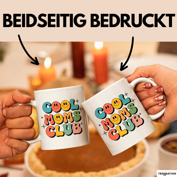 Mama Muttertag Tasse Becher Geschenk Lustige Geschenkidee Spruch Cooler Moms Club Weiß Trendation