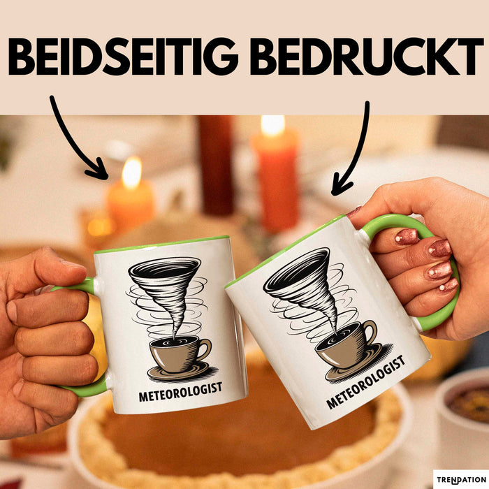 Meteorologe Tasse Geschenkidee für Wetterliebhaber Grün Trendation