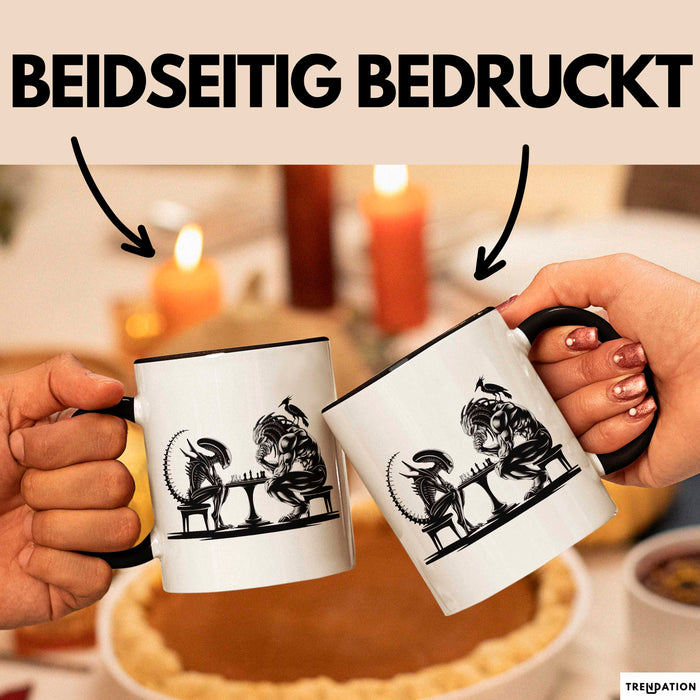 Alien vs. Predator Tasse Geschenk Lustige Geschenkidee Schwarz Trendation