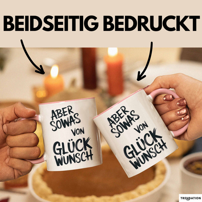 Sarkastischer Sarkasmus Tasse Geschenk Lustige Geschenkidee Spruch Aber Sowas Von Glück Wunsch Rosa Trendation