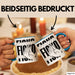 Italiener Geschenk Tasse Ficko Italienische Handbewegeung Kaffee-Becher Blau Trendation