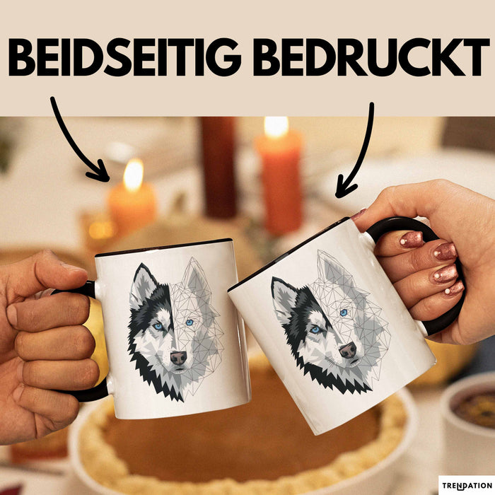 Wolf Tasse Geschenk Wolf für Wildtierfreunde Trendation