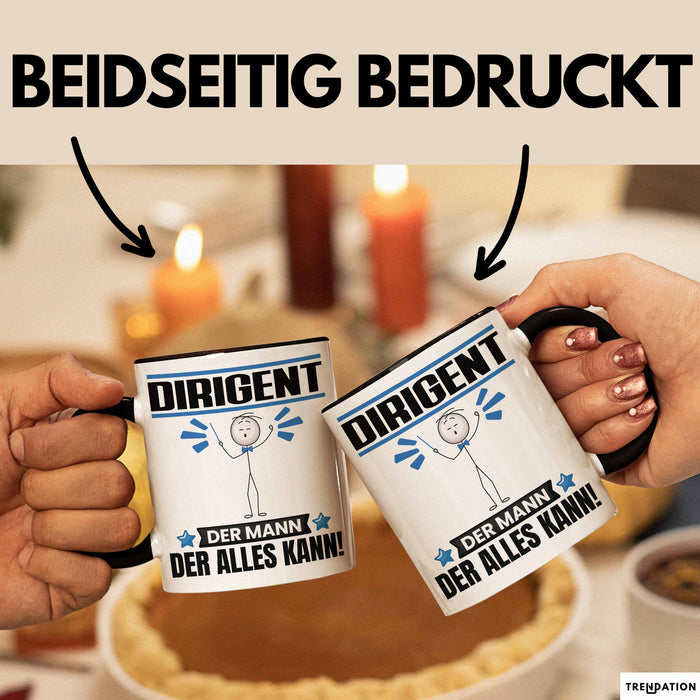 Dirigent Tasse Geschenk für Dirigent Der Mann Der Alles Kann Geschenkidee zum Geburtstag Schwarz Trendation