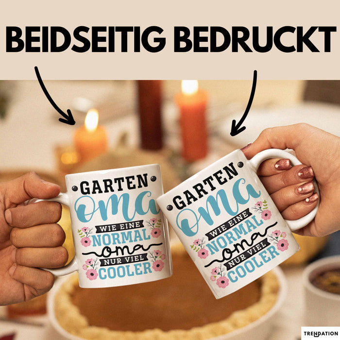 Garten Oma Tasse Geschenk Muttertag Witziger Spruch Cooler Becher Weiß Trendation