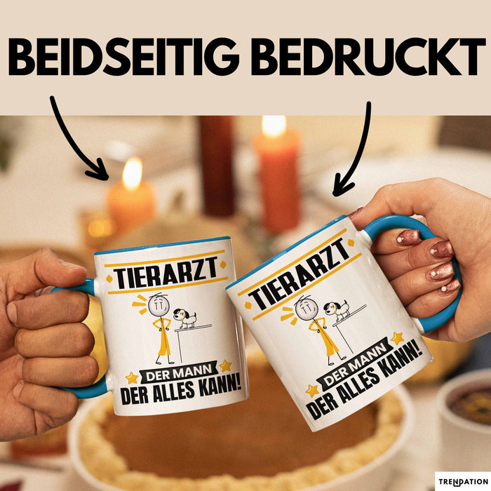 Tierarzt Tasse Geschenk für Tierarzt Der Mann Der Alles Kann Geschenkidee zum Geburtstag Blau Trendation