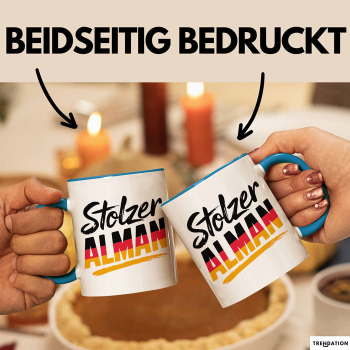 Deutschland Deutscher Bürger Tasse Geschenk Lustige Geschenkidee Spruch Stolzer Alman Blau Trendation